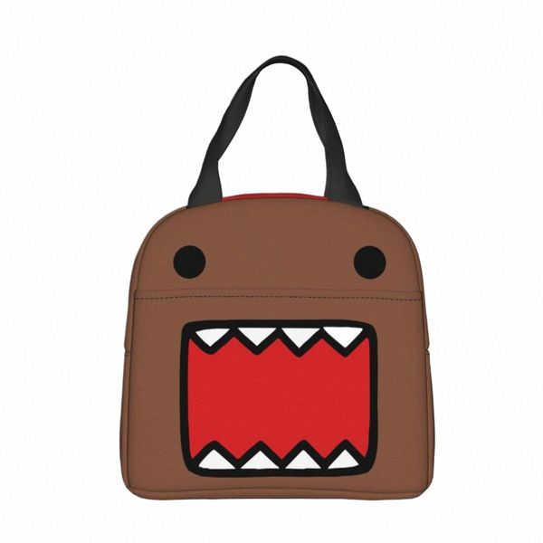 domo Kun Face Isolada lancheira Mulheres Crianças Cooler Bag Thermal Portable Lunch Box Ice Pack Tote O7Jk #