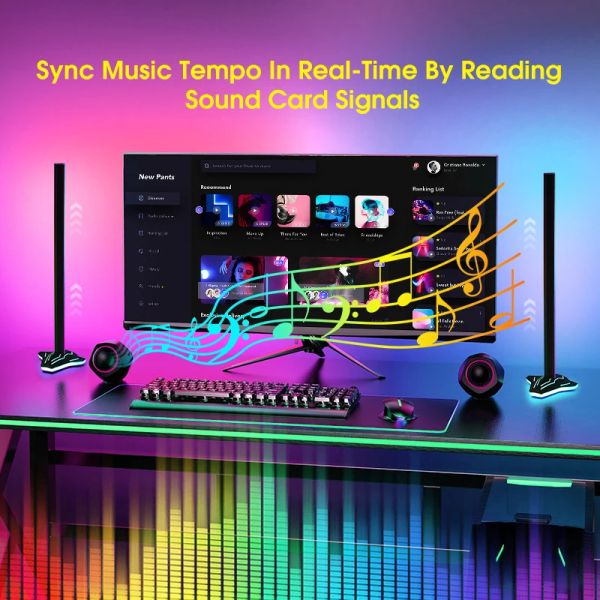 Монитор компьютера светодиодные лампочки RGB Control Music Rhythm PC Smart Ambient Barvlight Lamp для декора для игровой комнаты.