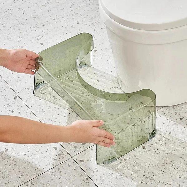 Tappetini da bagno A1310ZXW Ispessito WC Poggiapiedi Sedia per bambini in plastica Sedile poggiapiedi Strumento rinforzato Antiscivolo Bagno Sgabello tozzo portatile