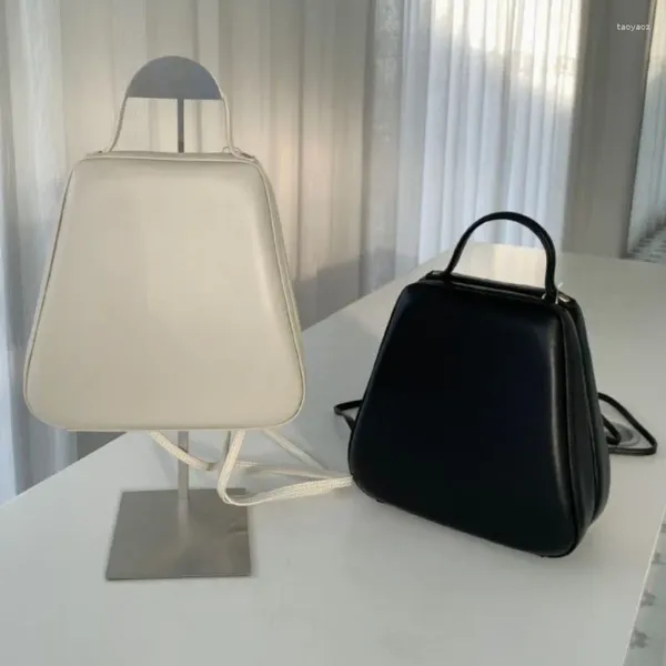 Borse da scuola in vera pelle Mochilas Mujer Advanced Sense Zaino Corea Nicchia Bottone magnetico Bolsas Feminina 2024 Bolsos