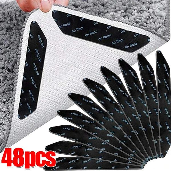 Tapetes de banho 48/8pcs Tapete antiderrapante adesivos auto-adesivos Anti Skid Grip Tape Reutilizável Lavável Sofá Fixo Adesivo Tapete Tapete Gripper