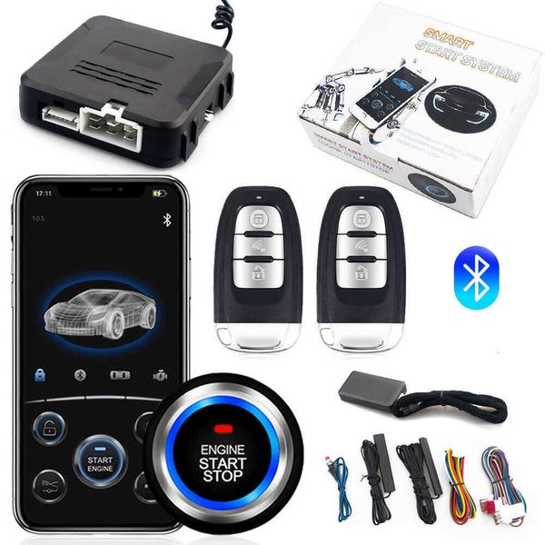 Kit de parada remota para carro, atualização, bluetooth, telefone móvel, controle por aplicativo, ignição do motor, porta-malas aberto, pke, entrada sem chave, alarme de carro