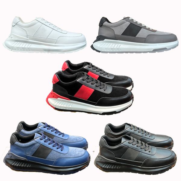 Marca designer de luxo gramamr sapatos esportivos casuais rendas até sola grossa sapatos masculinos retro sapatos de couro festa