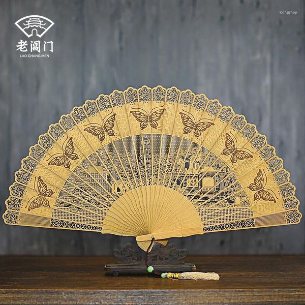 Estatuetas decorativas | artesanato oco porta vento chinês ventilador de sândalo suzhou presente clássico para restaurar formas antigas