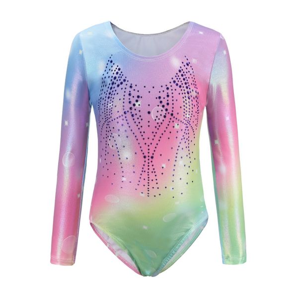 Ragazze Gymnastics Adatta Kids Athletic Dance Wear Gymnastics Body Adolescenti abiti da ginnastica 6-12 anni