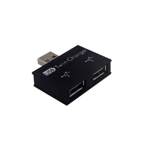 Мини-портативный USB-концентратор на 2 порта, адаптер-концентратор для зарядного устройства, USB-разветвитель для телефона, планшетного компьютера, USB-концентратор, адаптер для зарядного устройства