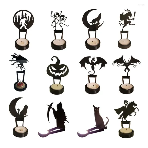 Titulares de vela engraçado sombra suporte halloween titular mesa ornamento para decoração de câmara secreta