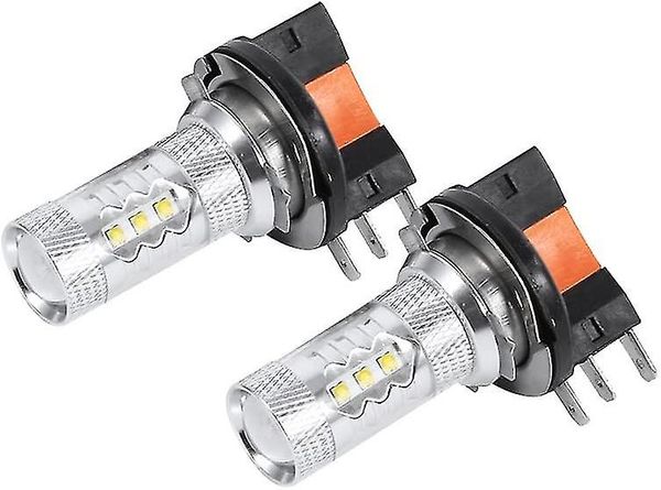 2pcs 80w H15 lâmpadas LED brancas lâmpadas de farol de carro LED luzes diurnas substituição