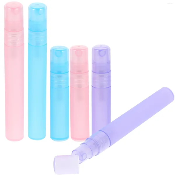Garrafas de armazenamento Perfume Atomizadores Recarregáveis Plástico Colorido Dispensador Garrafa Spray Vazio