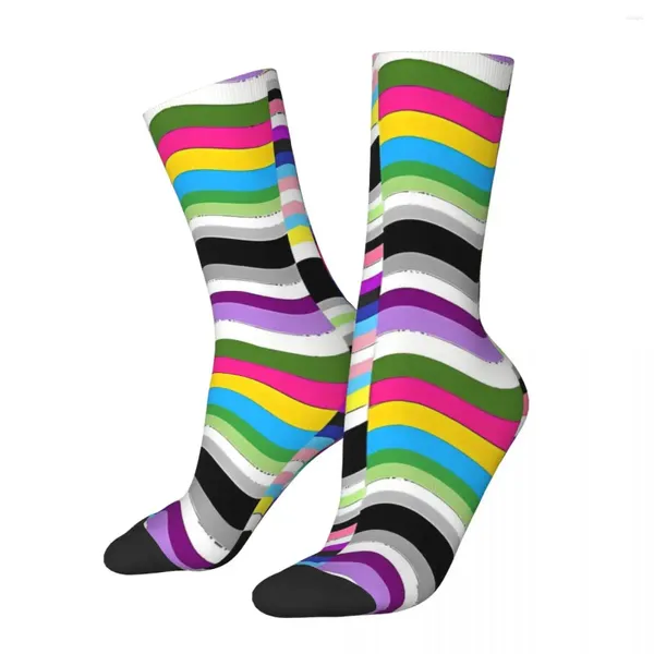 Herrensocken All Flags Pride Flag Kawaii Wandern Cartoon Muster