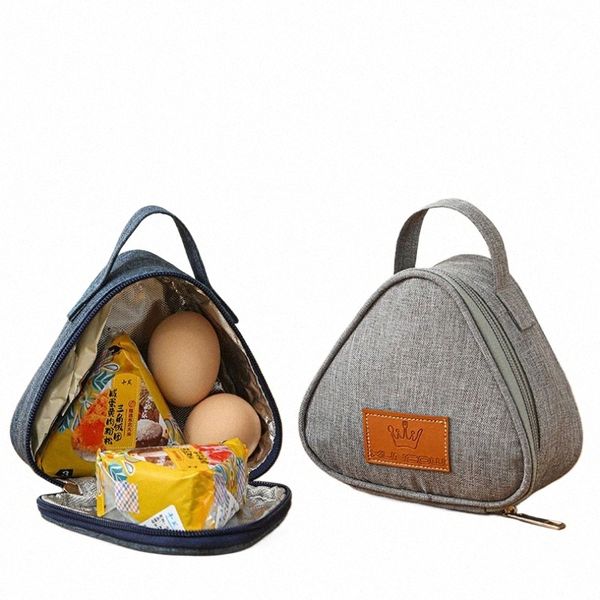 Mini Triangular Insulati Bag Folha de Alumínio Thermal Cooler Lunch Tote Student Rice Ball Bag Lunch Box Bento Lunch Carry Bags a0Ow #