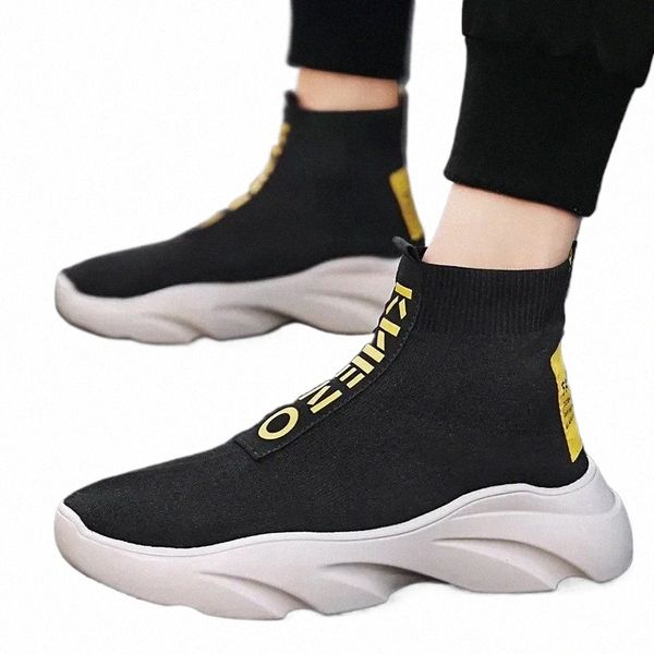 Trend Schuhe Männer Slip-On Flache Schuhe Persality Cool Casual Sneaker Fi Atmungsaktive Höhe Zunehmende Mesh Männliche Sport Schuhe 00b8 #