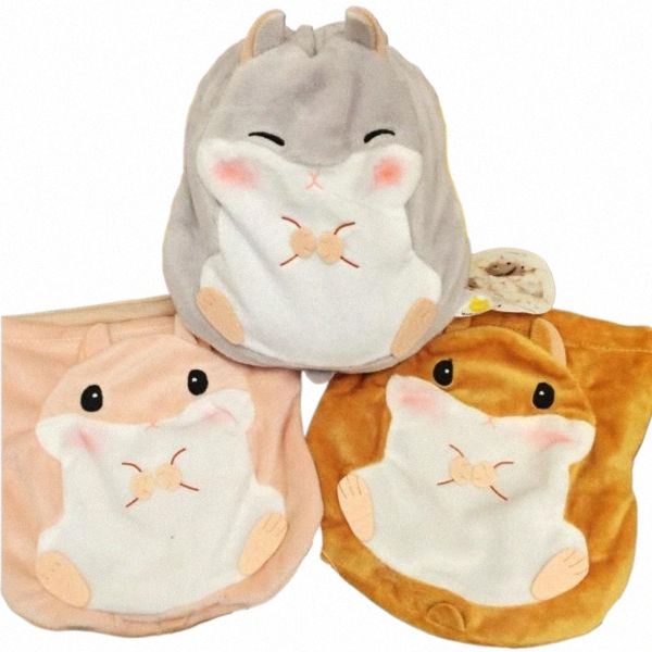 Hamster Pattern Drawstring Bag 17cm Plush Sundries Storage Bag Mini Portable Cosmetic Bag Higiene Pessoal Carto Animal Coin Purse C3fj #