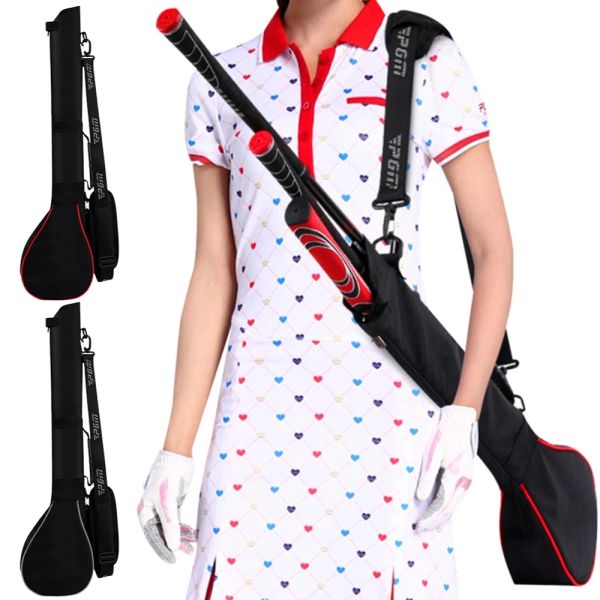 Taschen, faltbare Golf-Waffentasche, leicht, bietet Platz für 3 Schläger, Golfständer, Tragetasche, weicher Gummigriff, weiche Golfschlägertasche für Damen und Herren