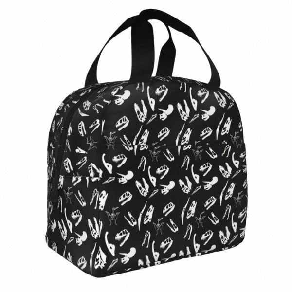 rex Dinosaur Skulls Paleetologia Sonhos Isolados Lunch Bag Cooler Bag Reutilizável Tote Lunch Box Food Storage Bags Work Outdoor b2kv #