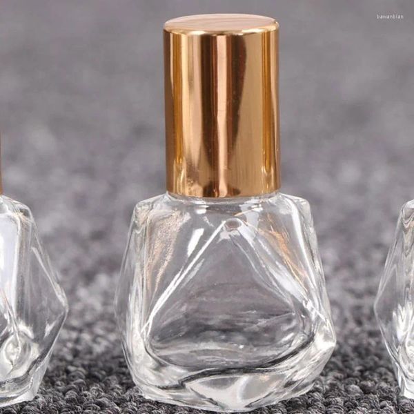 Frascos de armazenamento perfume 8ml mini óleos essenciais metal rolo bola vidro 1pc alta qualidade viajante vazio roll-on recarregável