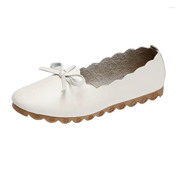 Scarpe casual autunno moda superficiale madre tutto-fiammifero mocassini da donna fondo morbido punta tonda pedale bowknot lavoro pigro piatto