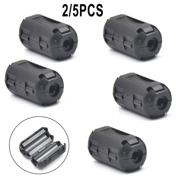 2/5pcs Clip-on Ferrite Anello Ferrite Core di rumore Soppressore per Clip EMI RFI Filtri dei componenti attivi di cavi attivi 12 x 25 mm