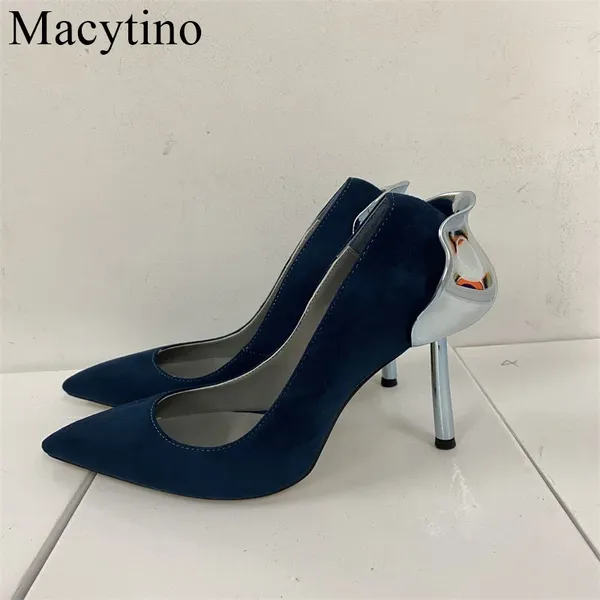 Scarpe eleganti Partito Sexy Tacco In Metallo A Spillo Donne Pompe Zapatos Para Mujer Bombas De Tacon Alto Aguja Vestido Fiesta Moda