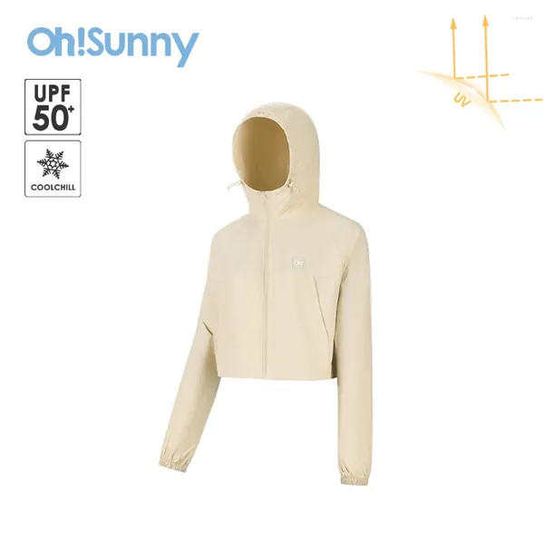 Jaquetas femininas Ohsunny jaqueta curta 2024 lazer leve sportswear cintura alta design outwear mulheres ao ar livre solto casaco de proteção solar