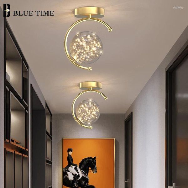 Luzes de teto BlackGold moderna luz corredor lâmpada pequeno led para sala de estar quarto jantar lustre