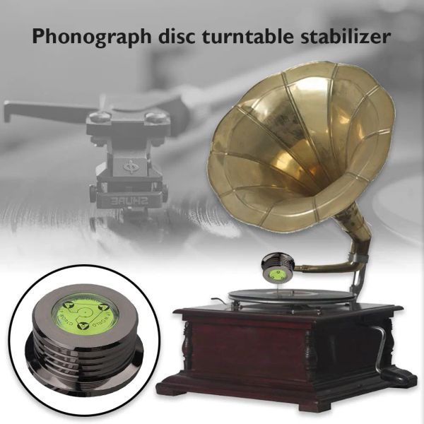 Universal 50 Гц алюминиевый сплав LP Стабилизатор диска с уровнем зажима Music Player Music Player Player Vinyl Turntable Clape