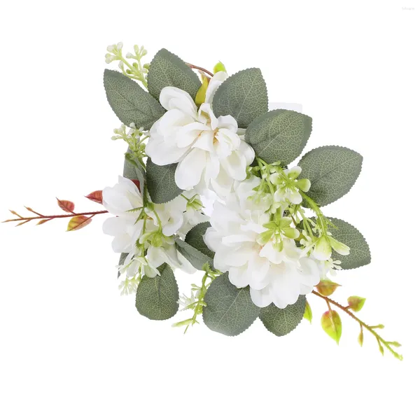 Fiori decorativi Ghirlande artificiali Anelli Ghirlande di fiori centrotavola in plastica per matrimoni primaverili