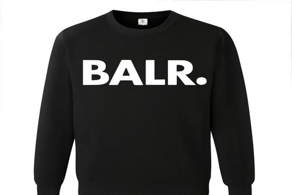 Мужская одежда BALR с принтом букв, повседневный пуловер без капюшона, мужские однотонные топы, толстовки с длинными рукавами 7017374