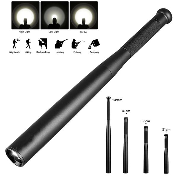 Survival Outdoor Selbstverteidigung Baseballschläger Led Taschenlampe Stick Outdoor Notfall Persönliche Verteidigung Liefert Erweiterte Anti Aufruhr Ausrüstung