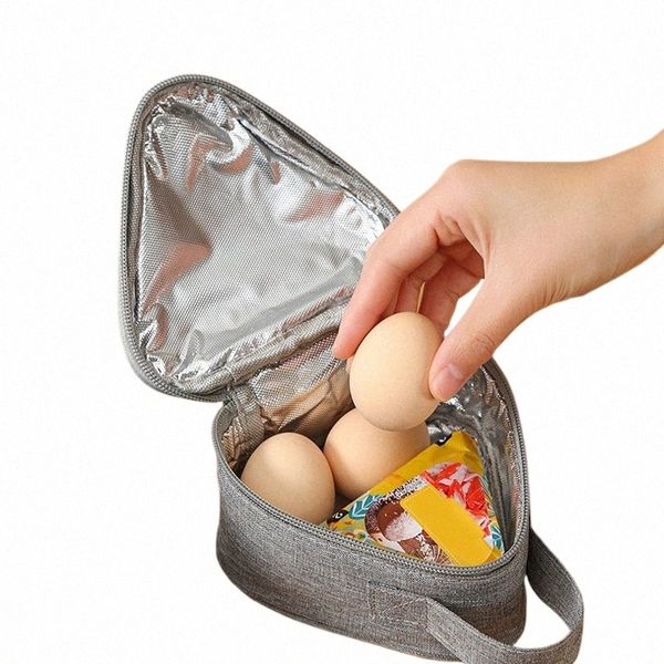 Dreieckige Insulati-Mittagessen-Tasche Mini-Aluminiumfolie-Studenten-Reis-Bällchen-Beutel Tragbare Lunchbox Outdoor-Mittagessen-Taschen Lancheira Termica c5nv #