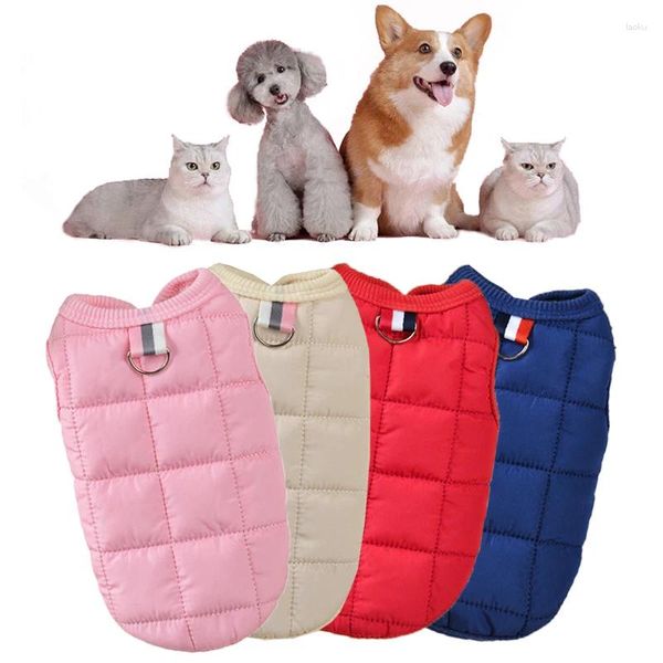 Abbigliamento per cani Abbigliamento invernale caldo per animali domestici per cani di piccola taglia Gilet imbottito Camicia aperta Cappotto antivento Chihuahua Shih Tzu Abiti