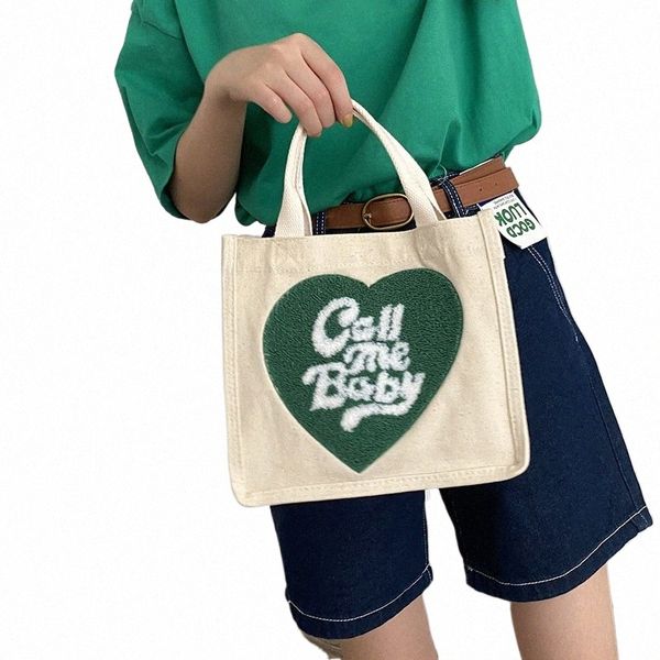милый мешок для обеда в форме сердца холст сумка для пикника хлопчатобумажная ткань маленькая сумочка сумка для ужина контейнер для хранения еды сумки для ланч-бокса G3bH #