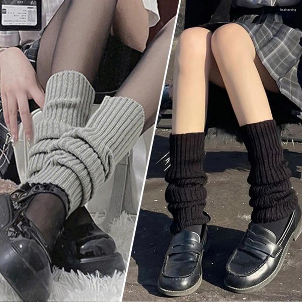 Frauen Socken 40 cm Japanische Lolita Süße Mädchen Wärmer Gestrickte Fuß Abdeckung Bein Warme Dünne Lange Winter Socke Cosplay Haufen
