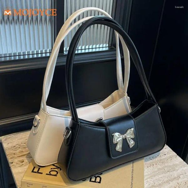 Umhängetaschen Bogen Dekor Tasche Französisch Chic Hobo PU Solide Umhängetasche Frauen Hohe Qualität Kleine Handtaschen Neuheit Damen Achsel Geldbörse