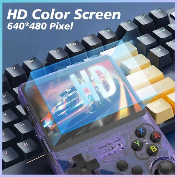 R36S Retro Handhell Game Console da 3,5 pollici Schermo Linux Sistema Linux Mini Video Player Classic Gaming Emulator 128G 128G