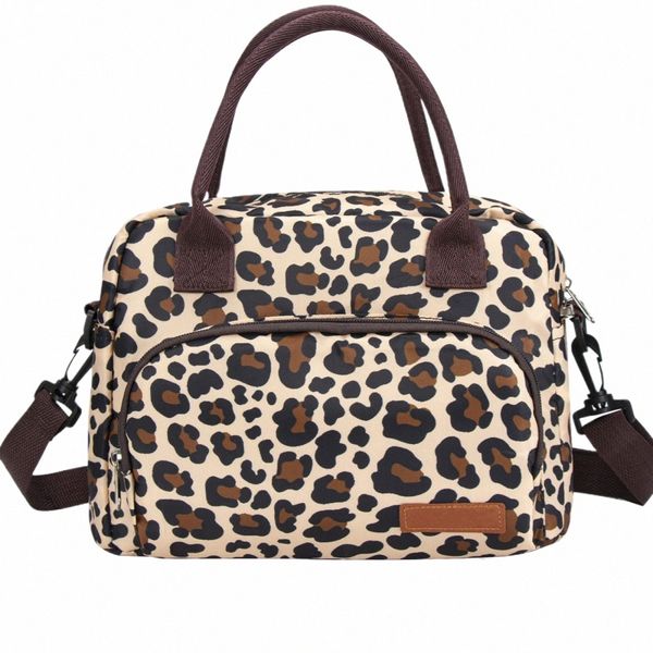 veloce Drop Ship Leopard Lunch Box per le donne Fi Lunch Bag con tracolla staccabile Grande pranzo al sacco per bevande S2CN #