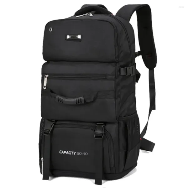 Mochila 80l grande capacidade de viagem escalada para homens acampamento ao ar livre sacos de bagagem expansível saco de trekking caminhadas pacote