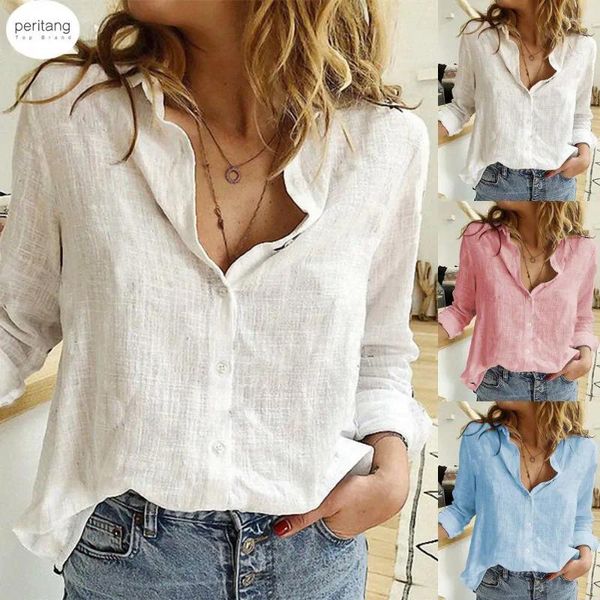 Blusas femininas peritang casual verão manga curta pássaros imprimir camisas soltas feminino elegante retro algodão linho e topos túnica de grandes dimensões