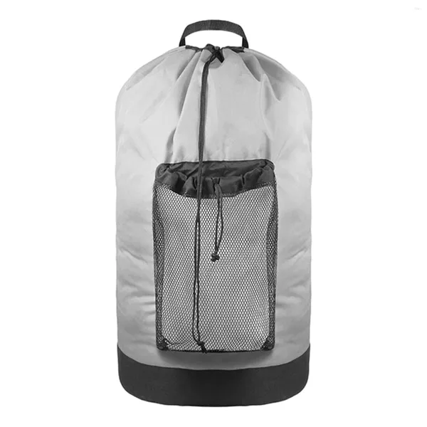 Сумки для стирки рюкзак с плечами для ремней в колледж общежитие с большими возможностями тяжелые водонепроницаемые пакеты сетчатой карман
