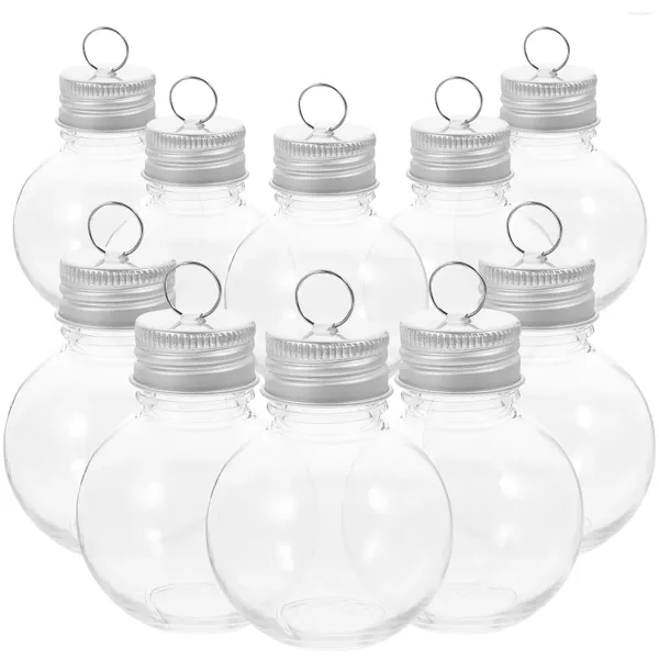 Vasi 10 pezzi Bottiglia sferica di Natale Bottiglie trasparenti Contenitore per il latte all'aperto Conservazione di bevande Bevande Imballaggio dell'animale domestico quotidiano