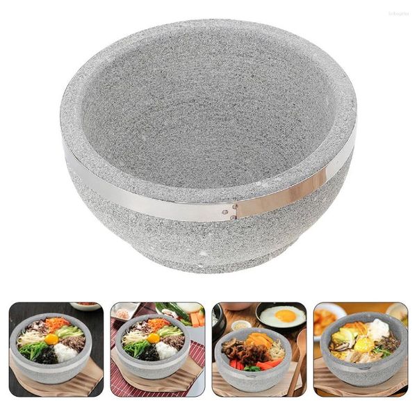 Tigelas Tigela de Pedra Pote Coreano Dolsot Utensílios de Cozinha Bowal Stoare Utensílios de Cozinha Bibimbap