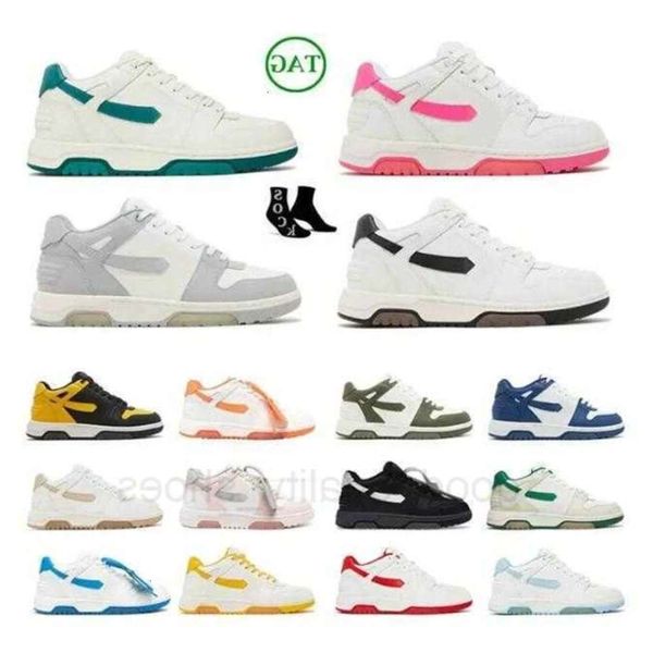 2023 New Out of Office Scarpe basse basse Piattaforma Sneakers vintage bianche ricamate per uscire Dhgates Uomo Donna Mocassini Scarpe da ginnastica 36-45