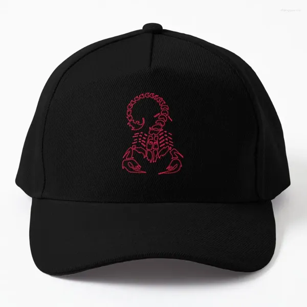 Bola bonés abstrato néon sangue vermelho escorpião boné de beisebol viseira snapback chapéu de sol luxo homem masculino feminino