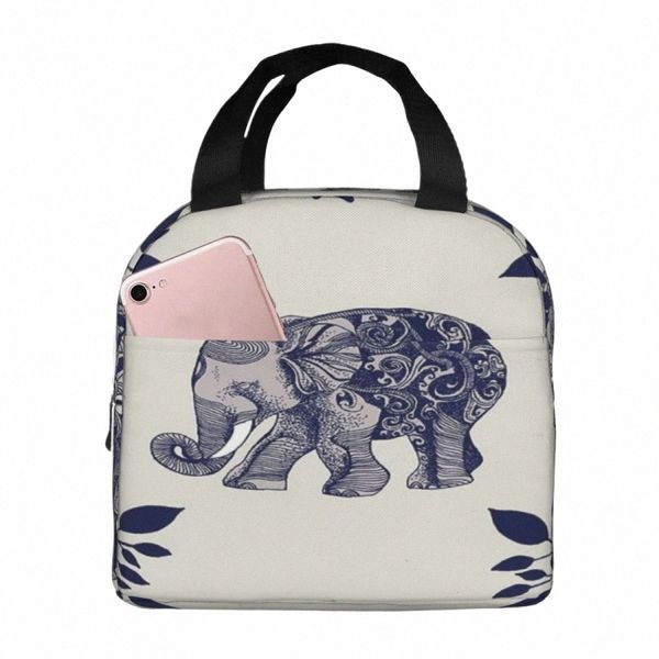 Pretty Pink Elephant Lunch Tote Lunchbox Lunch Box Bag Lunch Thermal Bag H1ZP #