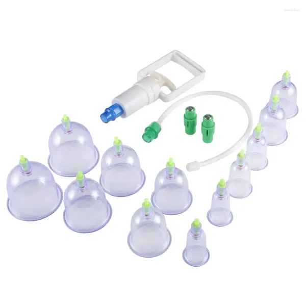 Bottiglie di stoccaggio 12 pz/set Cinese Assistenza Sanitaria Vuoto Corpo Coppettazione Coppe per Terapia Massaggio Rilassamento Messaggio Sano Set Sicuro