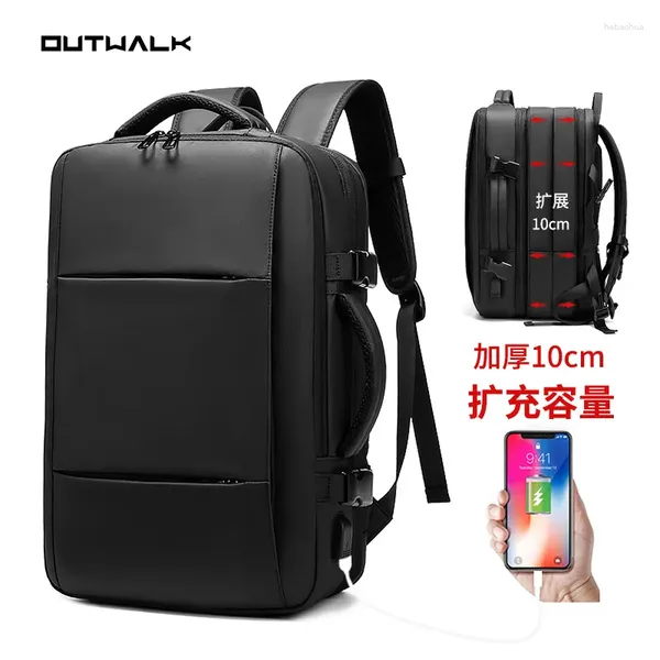 Mochila Tuwai Business Men's Travel Bag Impermeável Grande Capacidade Escalável Computador Multifuncional