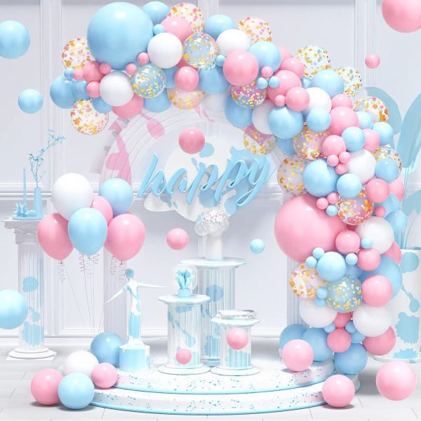 Accessori Pastel Pink Blue Blueons Arch Garland Kit Boys Girls Genere rivelare Baby Shower Ballon Decorations Birthday Party Decor Globos