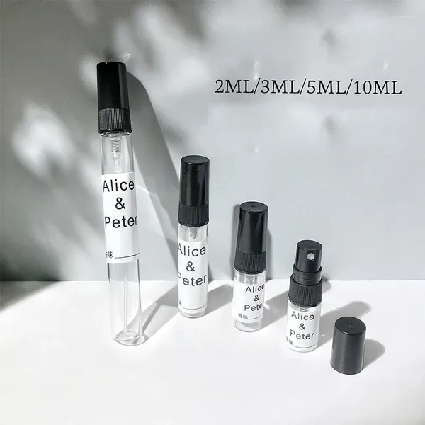 Bottiglie di stoccaggio 5 pz/pacco 2ML 3ML 5ML 10ML Trasparente Mini Bottiglia di Profumo di Vetro Vuota Cosmetici Provetta Campione Sottile