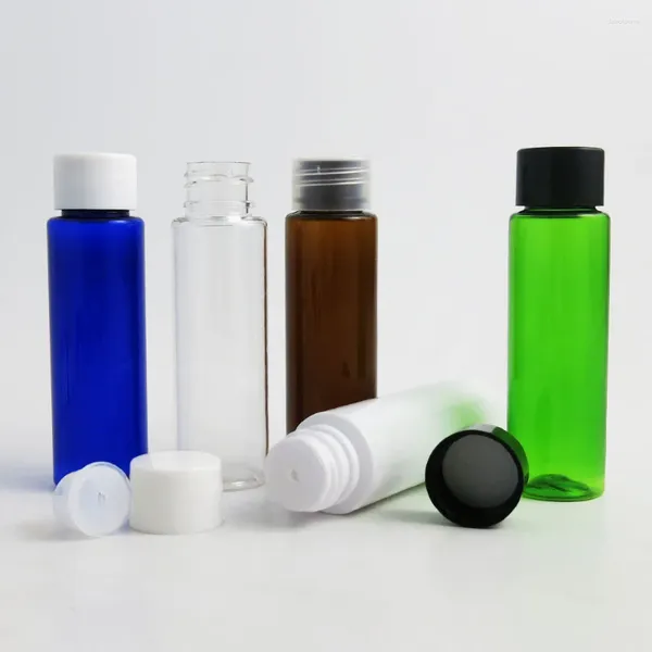 Aufbewahrungsflaschen, 50 x 30 ml, tragbare Reise-Parfümflasche aus PET-Kunststoff, 30 cc, quadratische Schulter, 30 g, 1 Unze, Duftbehälter mit Schraubverschluss