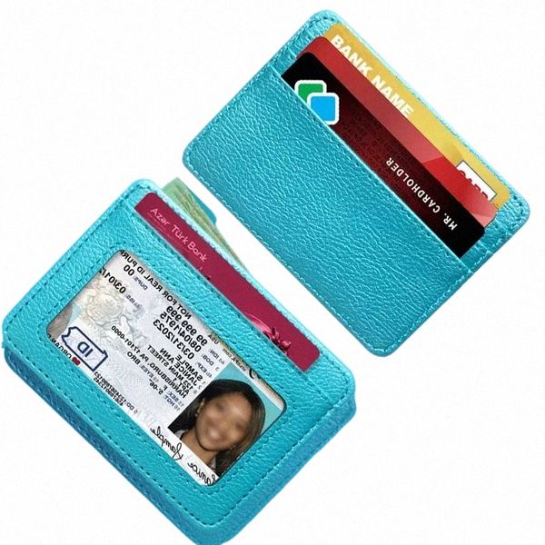 Custodia per carte di credito per carte d'identità da donna Custodia sottile per carte di credito Portamonete Portamonete Custodia per portafoglio Porta carte per organizzatore Borsa v3OB #